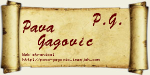 Pava Gagović vizit kartica